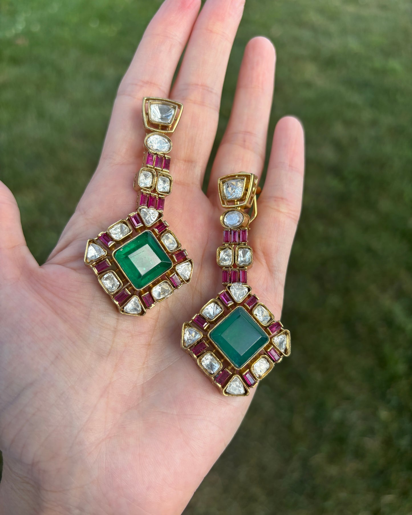 Moissanite Polki AD Doublet Set