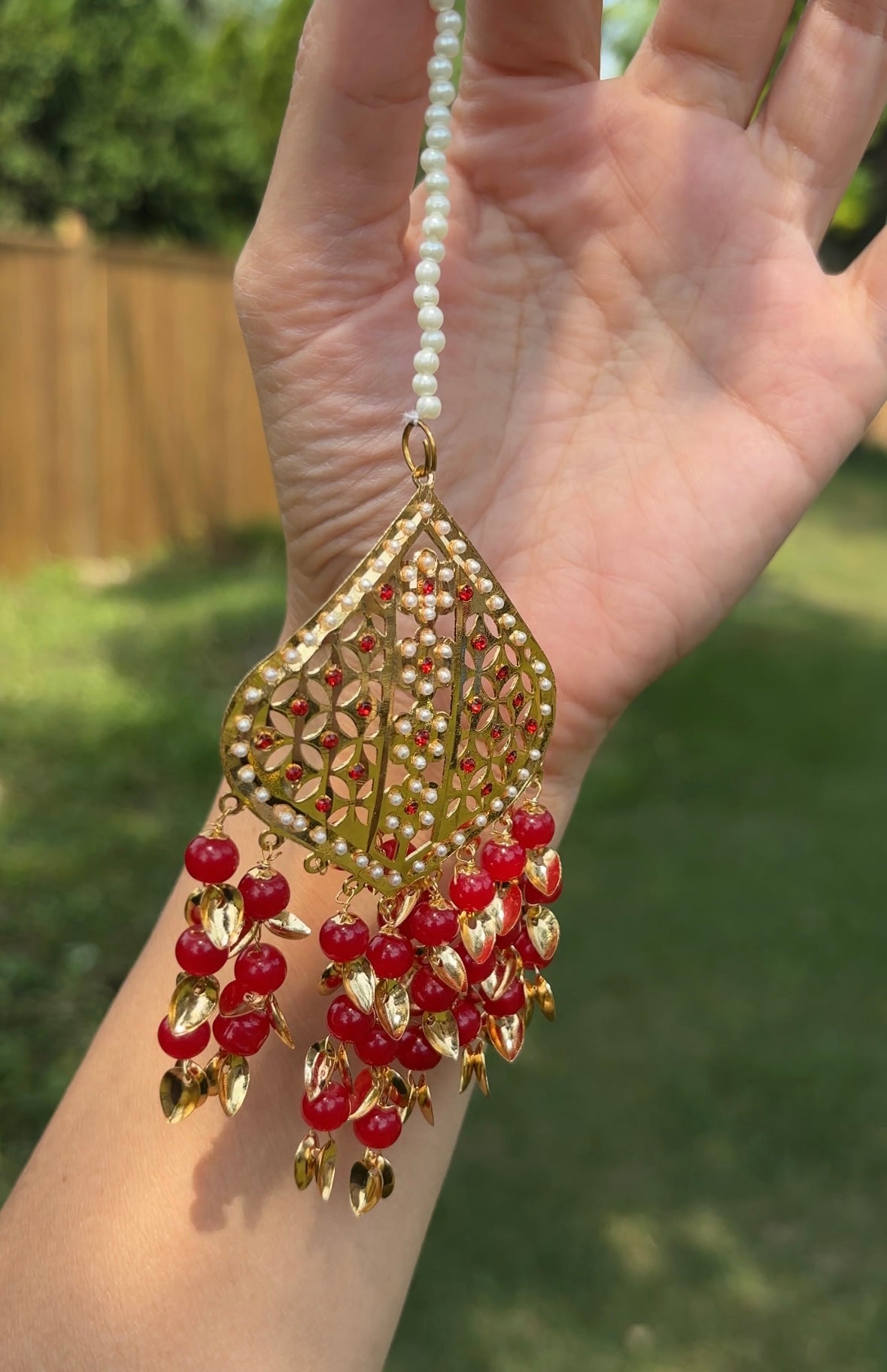 Red Pipal Patti Set