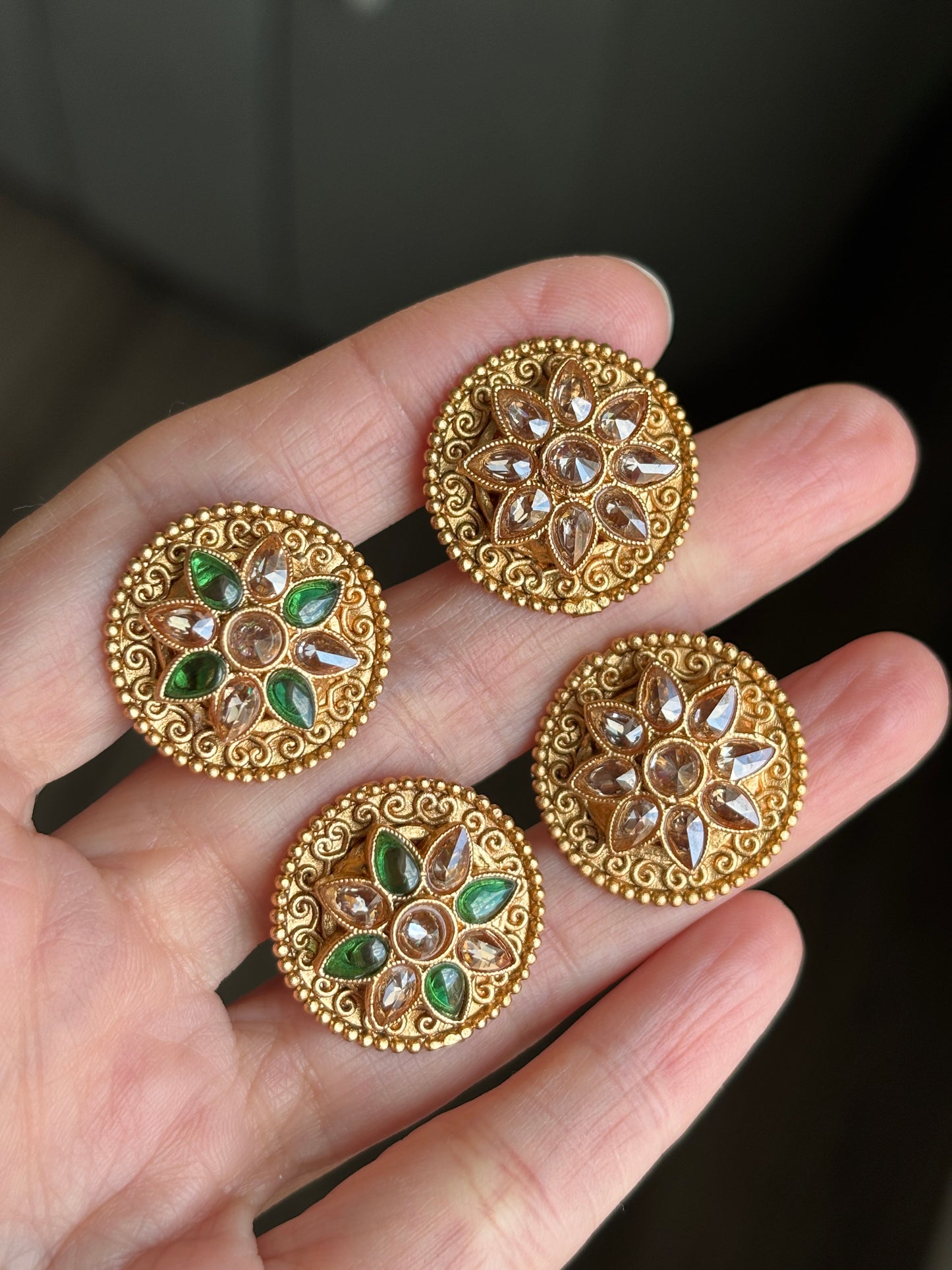 Rani Polki Studs