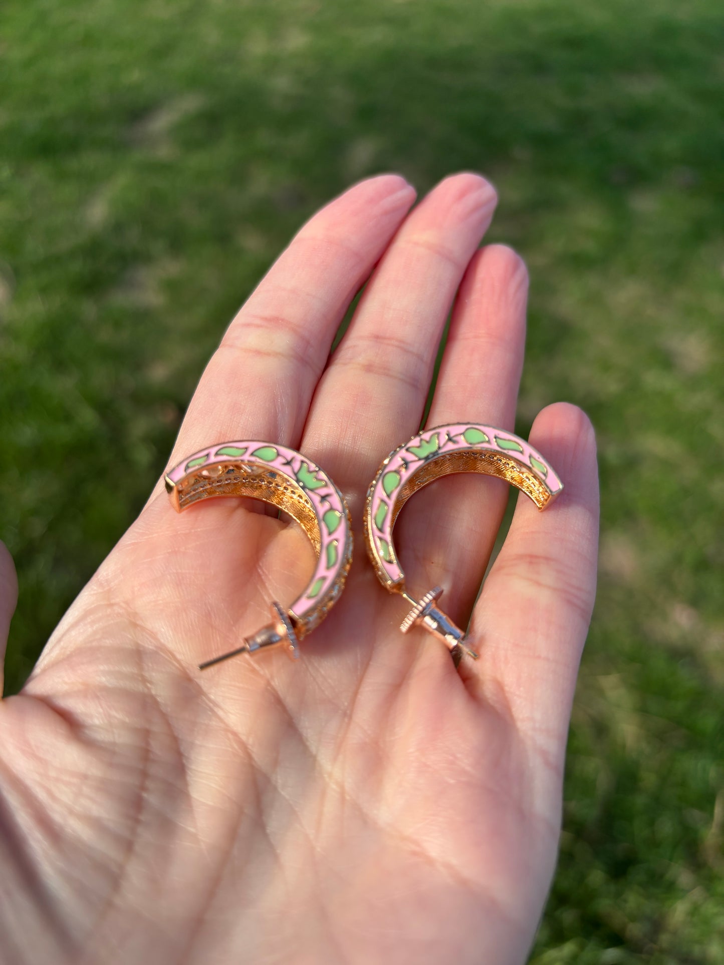 Victorian Polki Hoops