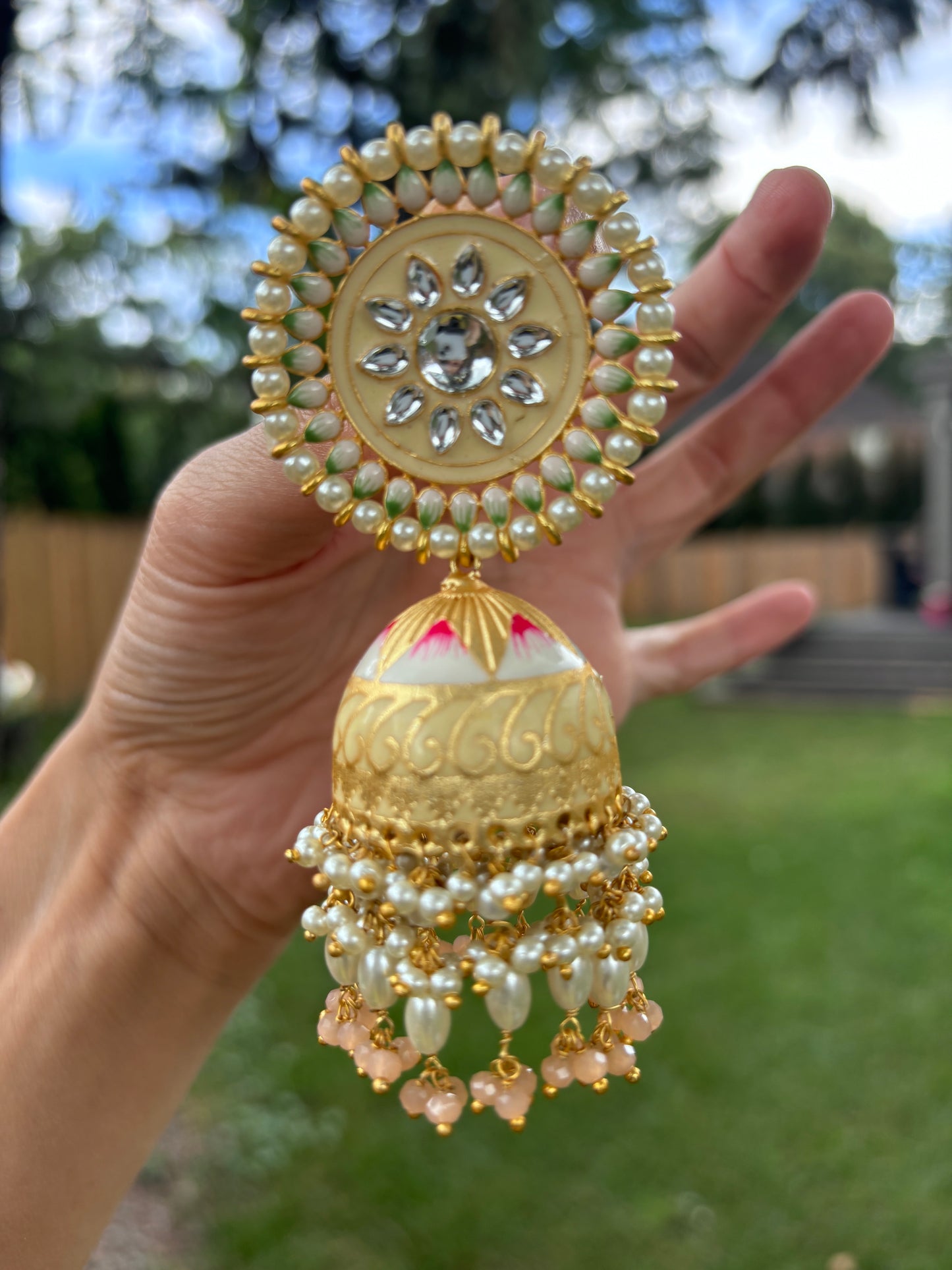 Meena Kundan Jhumkis