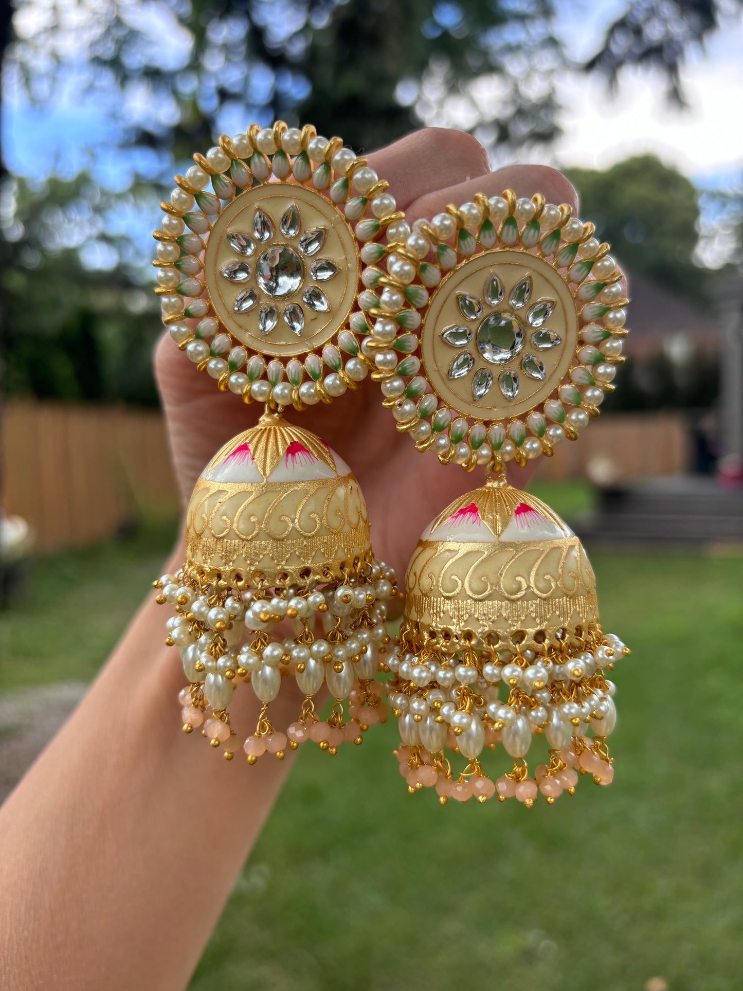 Meena Kundan Jhumkis