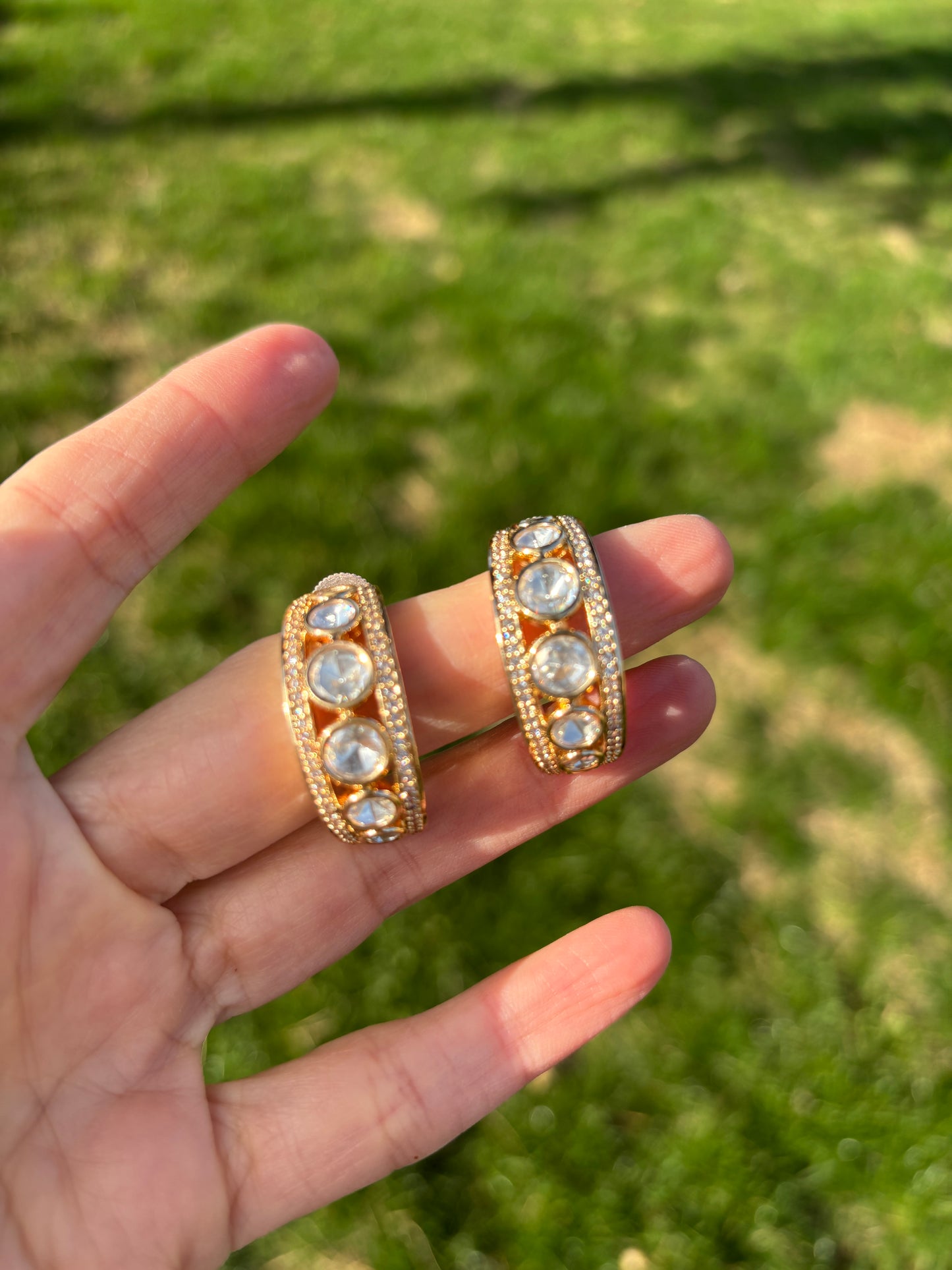 Victorian Polki Hoops