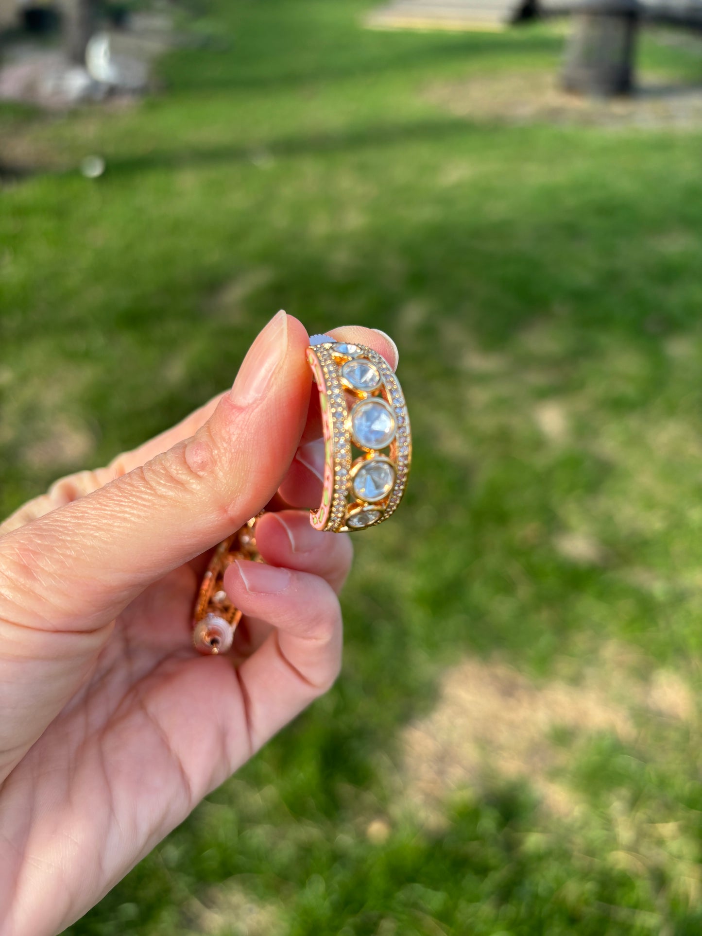 Victorian Polki Hoops