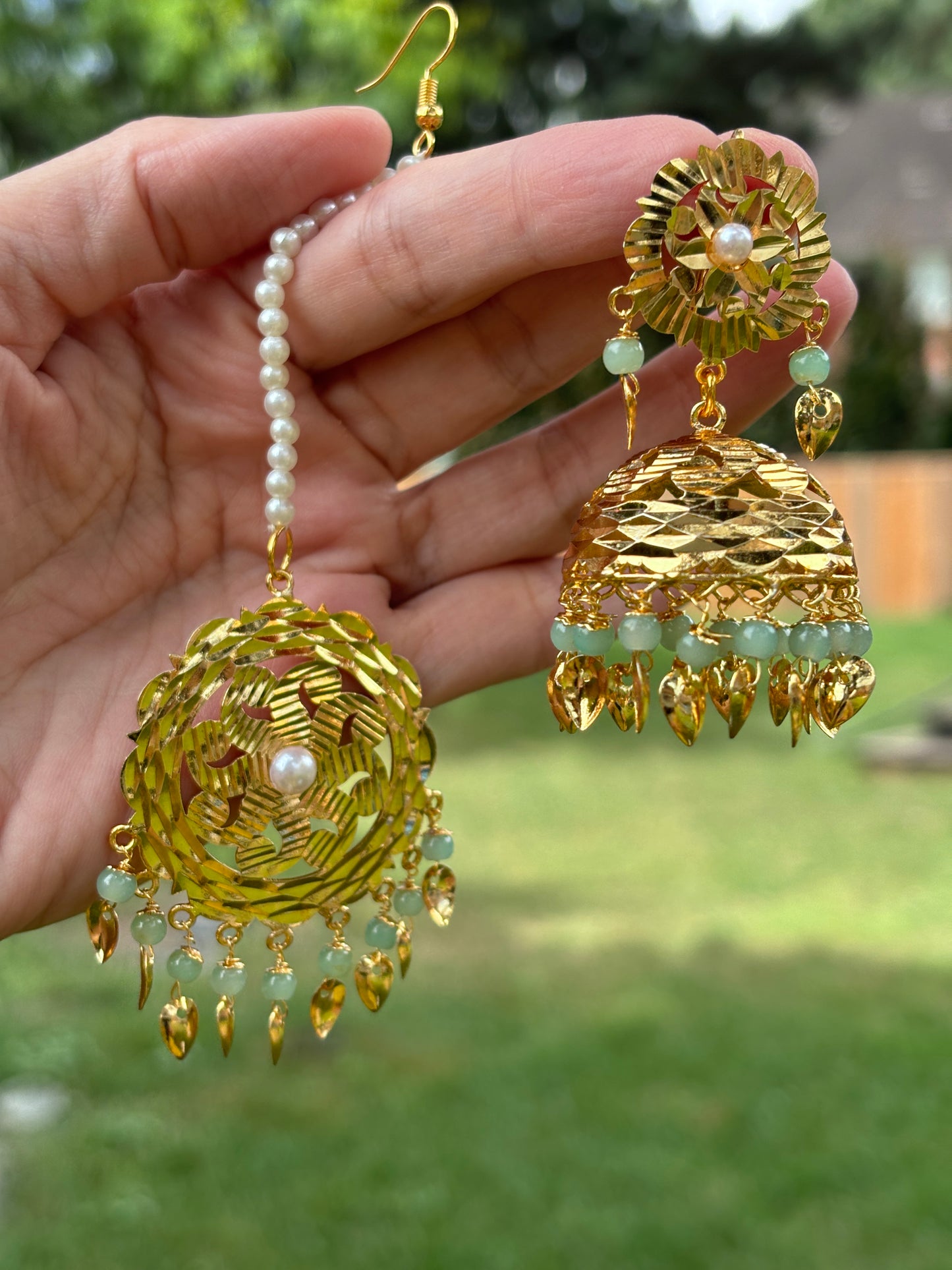 Pipal Patti Earrings Tikka Set