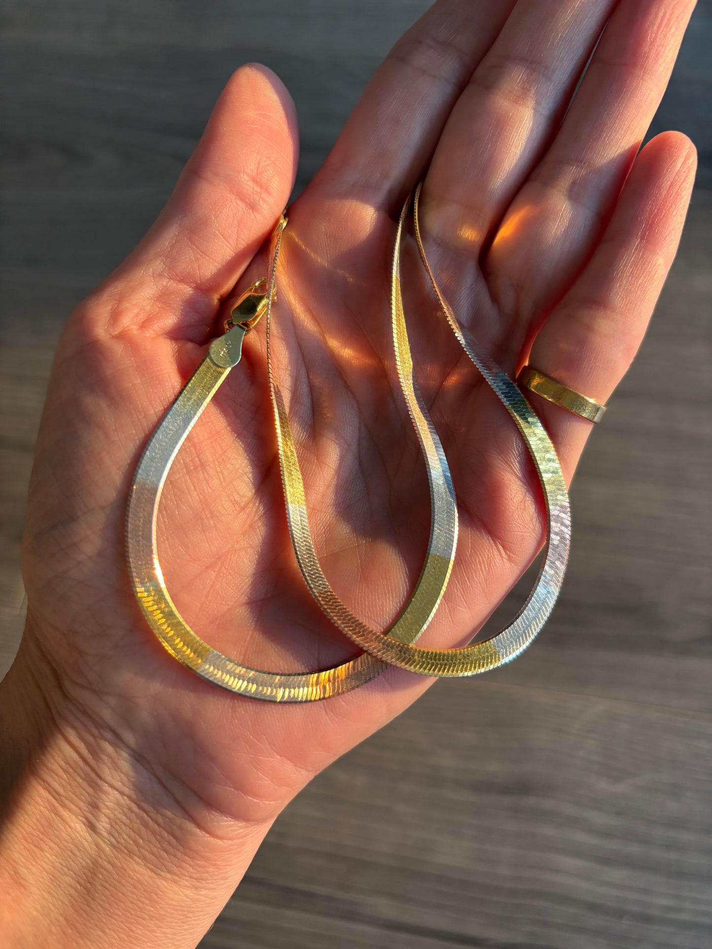 Sterling Silver Anklets Tri Tone
