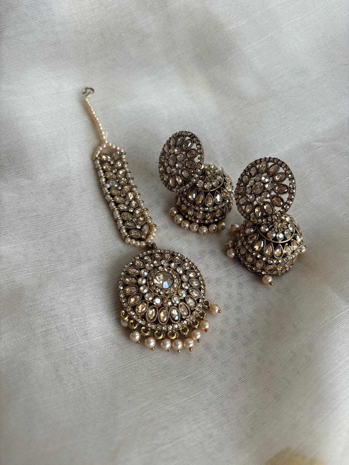 Polki Jhumki & Tikka Set