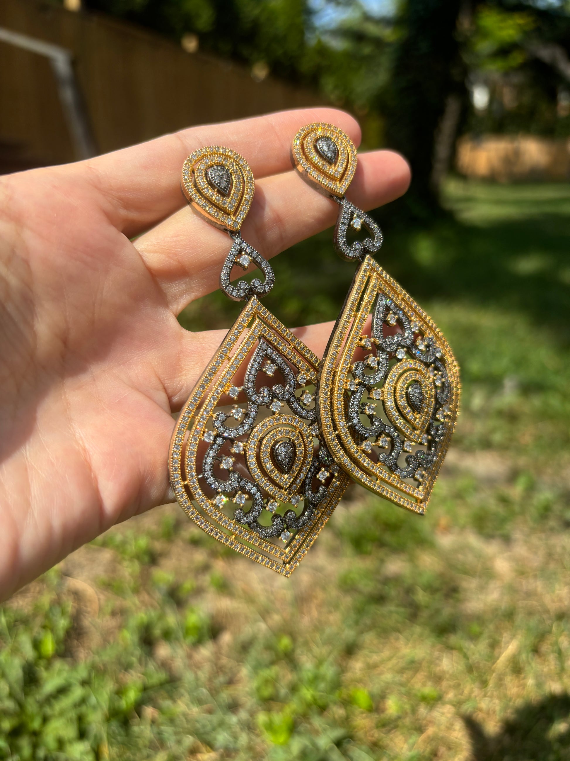 Stunning Long AD Dangler Earrings For Women | Begum’s Gems