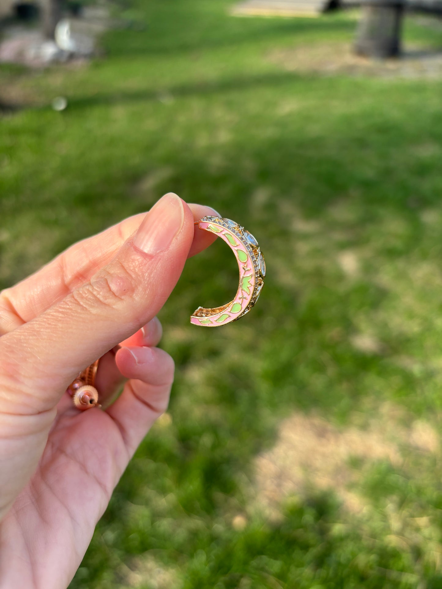 Victorian Polki Hoops