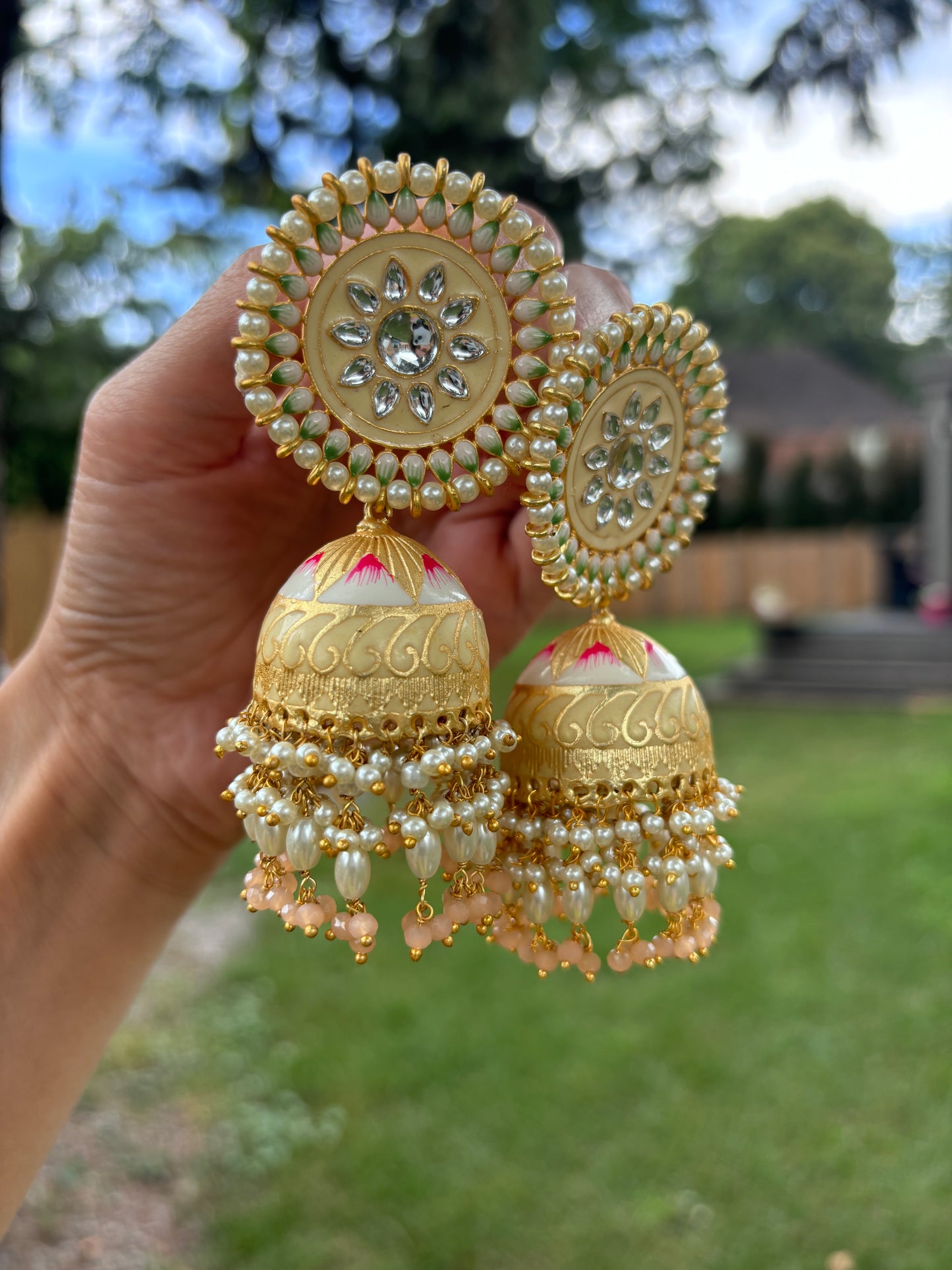 Meena Kundan Jhumkis