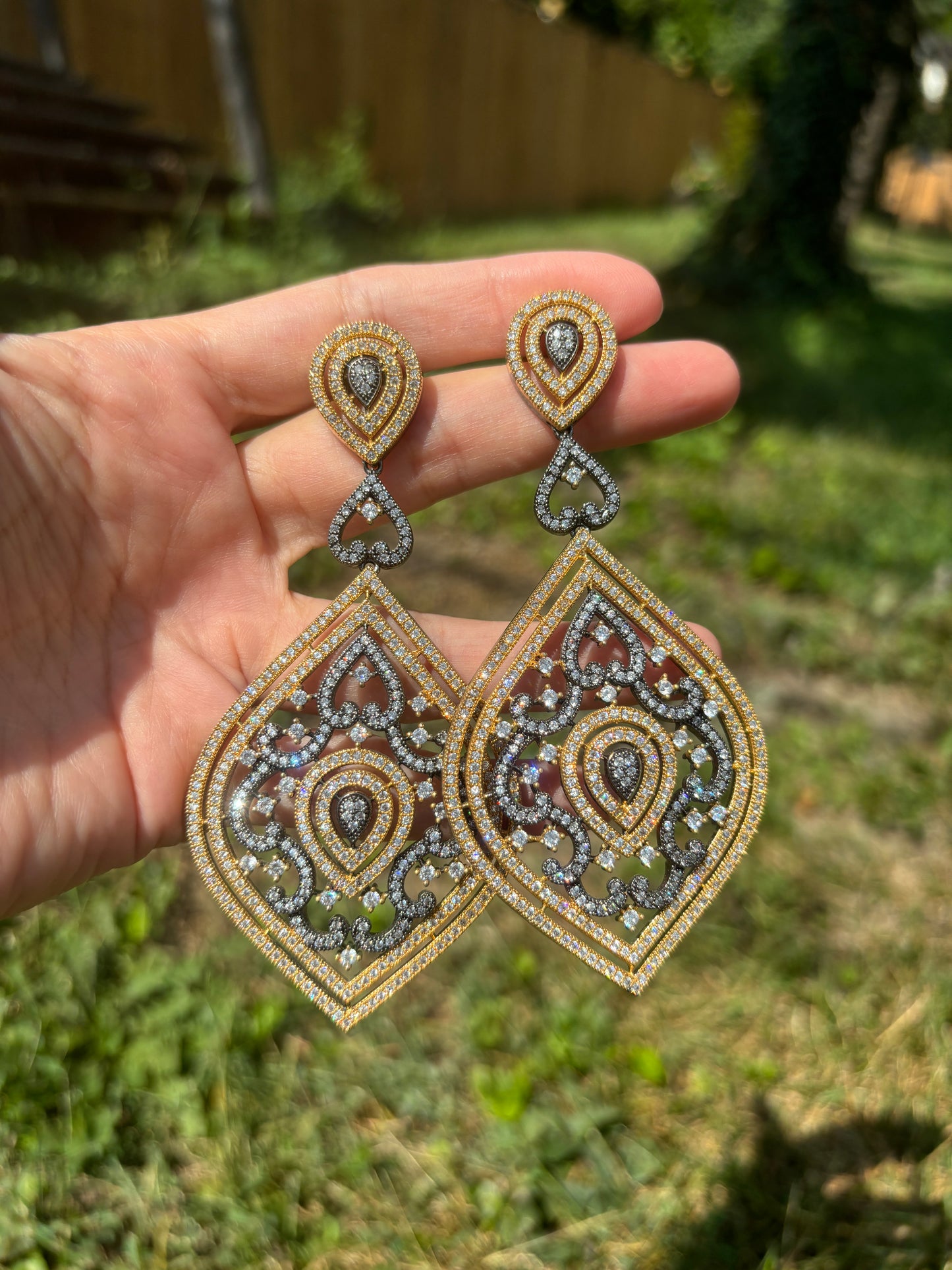 Stunning Long AD Dangler Earrings For Women | Begum’s Gems