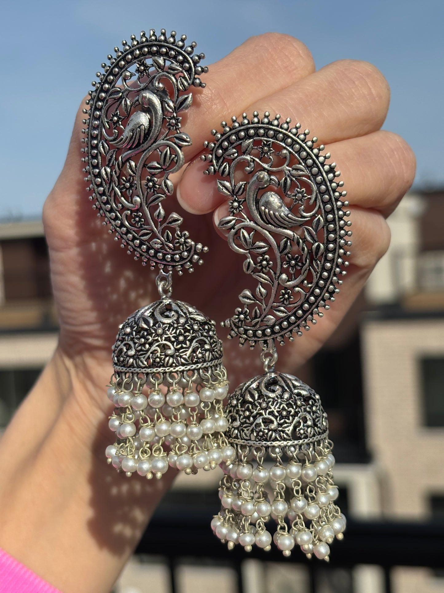German Silver Danglers