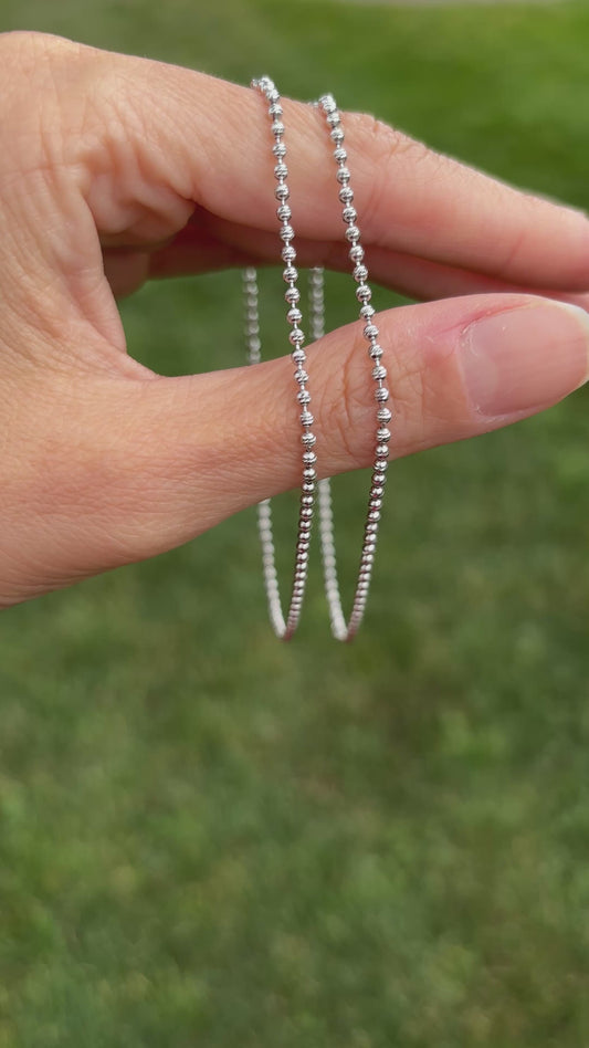 Pure silver Diamond cut anklets